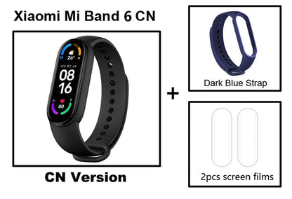 Mi Band 6 Smart Wristband AMOLED Blood Oxygen Fitness Traker Heart Rate Bluetooth Waterproof Miband 5