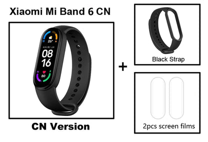 Mi Band 6 Smart Wristband AMOLED Blood Oxygen Fitness Traker Heart Rate Bluetooth Waterproof Miband 5