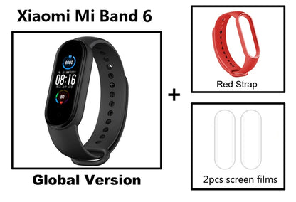 Mi Band 6 Smart Wristband AMOLED Blood Oxygen Fitness Traker Heart Rate Bluetooth Waterproof Miband 5