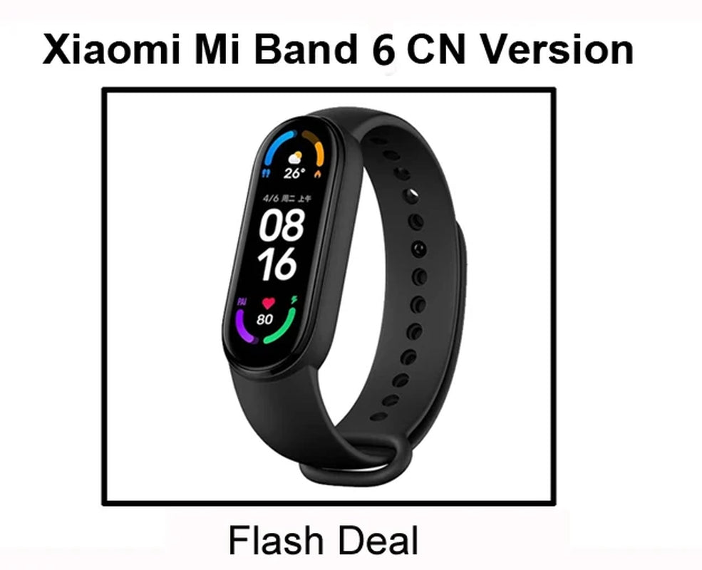 Mi Band 6 Smart Wristband AMOLED Blood Oxygen Fitness Traker Heart Rate Bluetooth Waterproof Miband 5