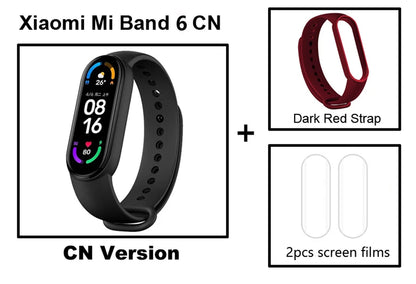 Mi Band 6 Smart Wristband AMOLED Blood Oxygen Fitness Traker Heart Rate Bluetooth Waterproof Miband 5
