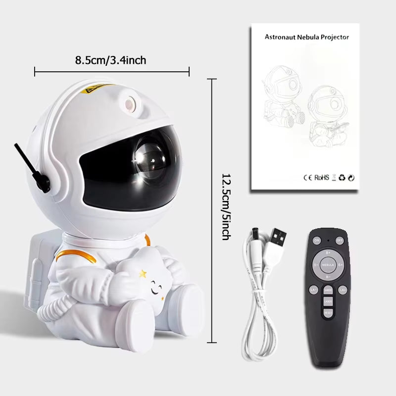 2025 Creative Astronaut Star Projection Light Colorful Starry Night Atmosphere Lamp Perfect Birthday Gift for Kids and Adults