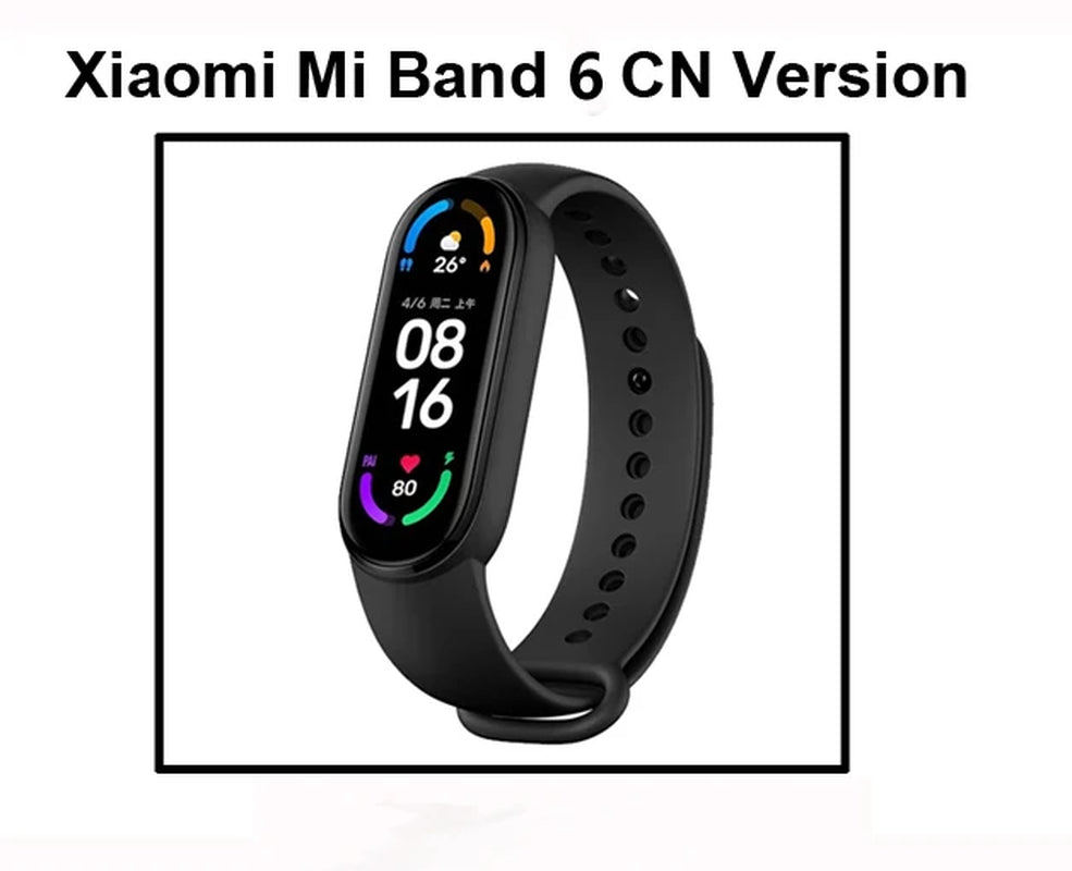 Mi Band 6 Smart Wristband AMOLED Blood Oxygen Fitness Traker Heart Rate Bluetooth Waterproof Miband 5