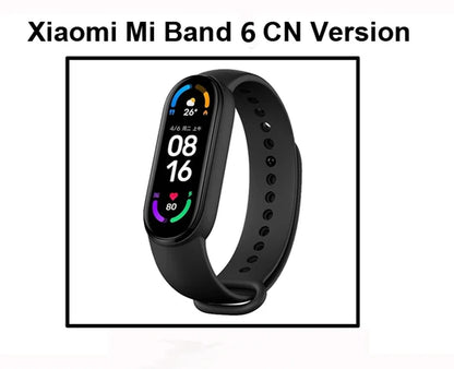 Mi Band 6 Smart Wristband AMOLED Blood Oxygen Fitness Traker Heart Rate Bluetooth Waterproof Miband 5