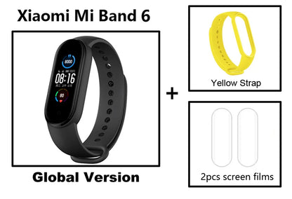 Mi Band 6 Smart Wristband AMOLED Blood Oxygen Fitness Traker Heart Rate Bluetooth Waterproof Miband 5