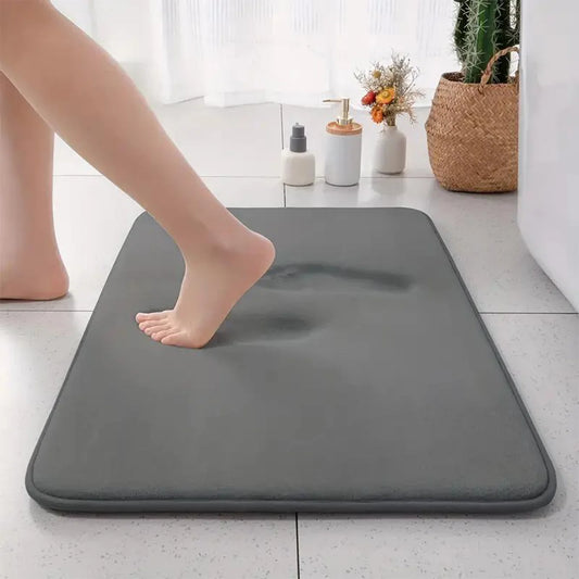 Alfombra Absorbente Antideslizante para Baño – Suave, Gruesa y de Color Sólido