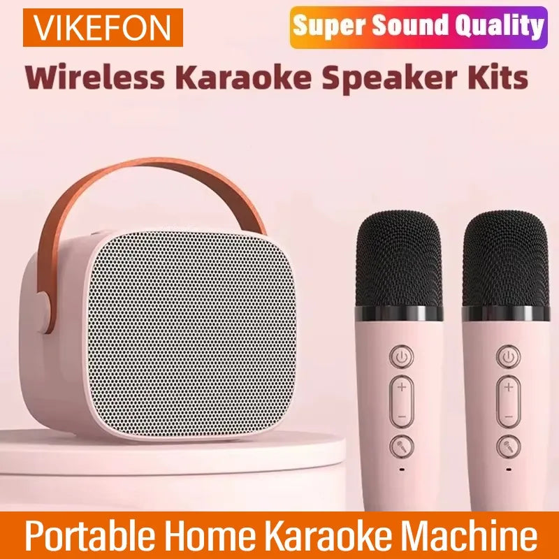 ⭐ Karaoke inalámbrico portátil con doble micrófono – ¡Diversión en casa!