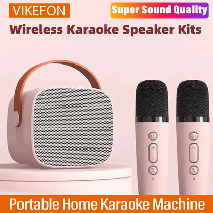 ⭐ Karaoke inalámbrico portátil con doble micrófono – ¡Diversión en casa!