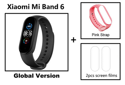 Mi Band 6 Smart Wristband AMOLED Blood Oxygen Fitness Traker Heart Rate Bluetooth Waterproof Miband 5