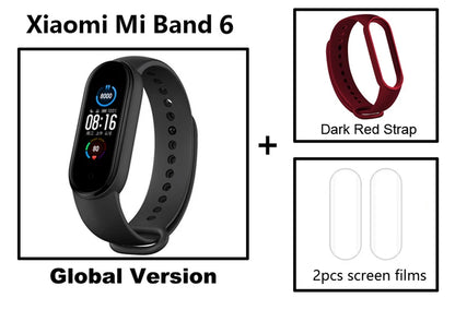 Mi Band 6 Smart Wristband AMOLED Blood Oxygen Fitness Traker Heart Rate Bluetooth Waterproof Miband 5