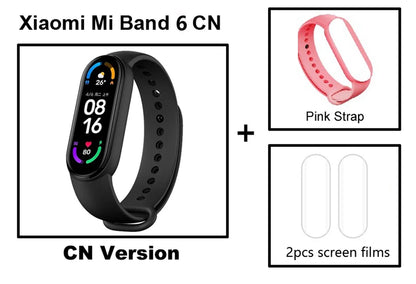 Mi Band 6 Smart Wristband AMOLED Blood Oxygen Fitness Traker Heart Rate Bluetooth Waterproof Miband 5