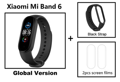 Mi Band 6 Smart Wristband AMOLED Blood Oxygen Fitness Traker Heart Rate Bluetooth Waterproof Miband 5