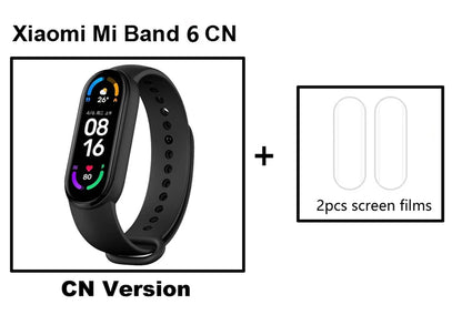 Mi Band 6 Smart Wristband AMOLED Blood Oxygen Fitness Traker Heart Rate Bluetooth Waterproof Miband 5