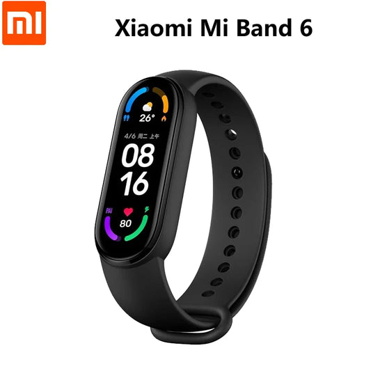 Mi Band 6 Smart Wristband AMOLED Blood Oxygen Fitness Traker Heart Rate Bluetooth Waterproof Miband 5